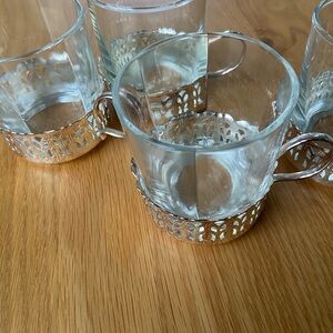 Elegant Silver Quist Glass Holders